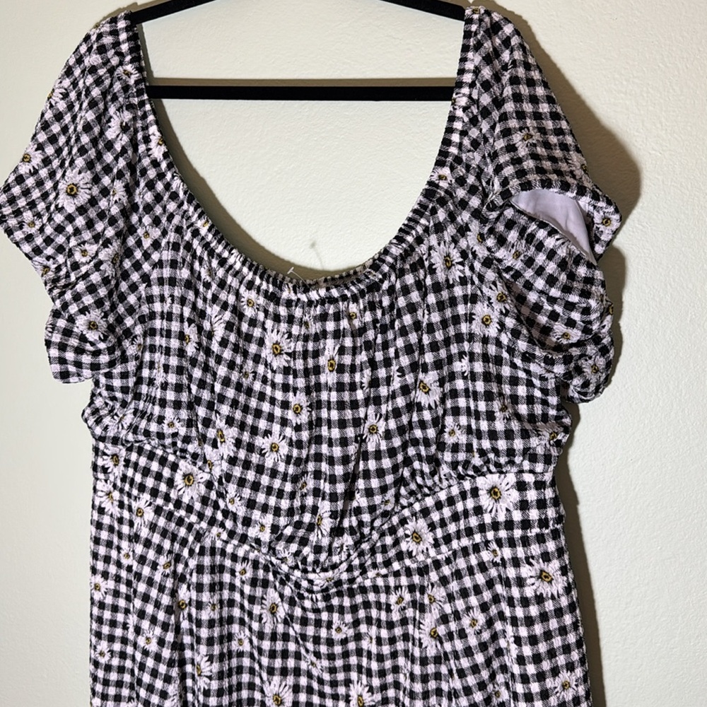 Torrid size 4 Mini Textured Knit Puff Sleeve Skater Dress - Picture 5 of 12